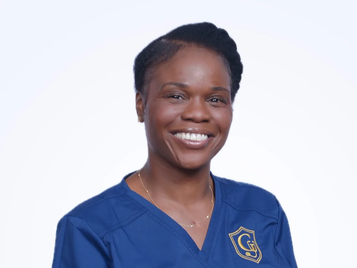 Jacqueline Medeiros, RN, in Guardian RN scrubs
